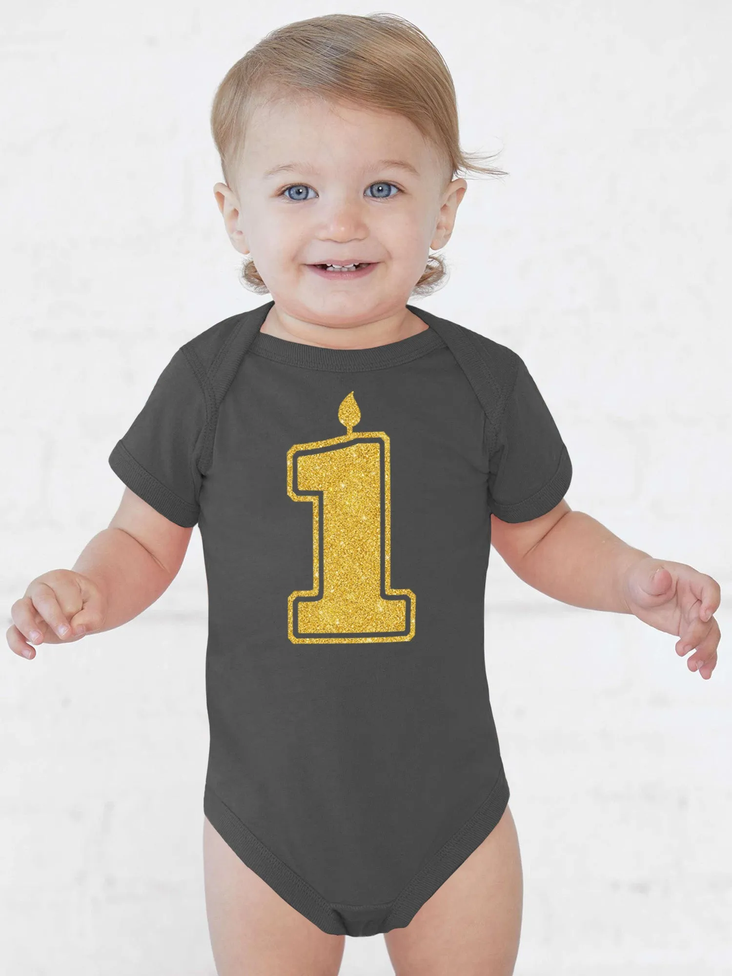 1 Gold First Birthday Bodysuit
