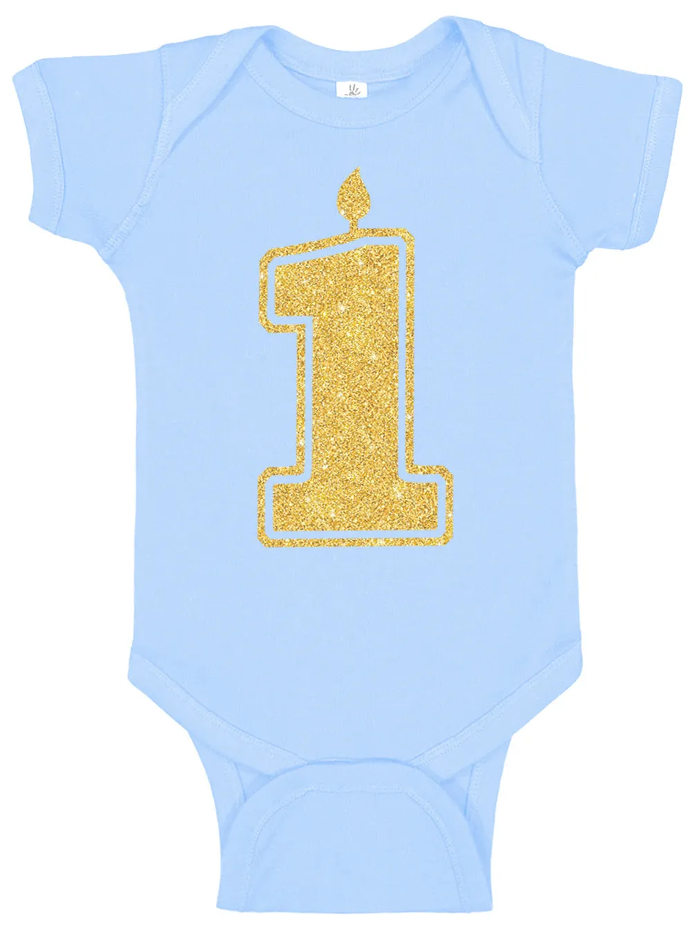 1 Gold First Birthday Bodysuit