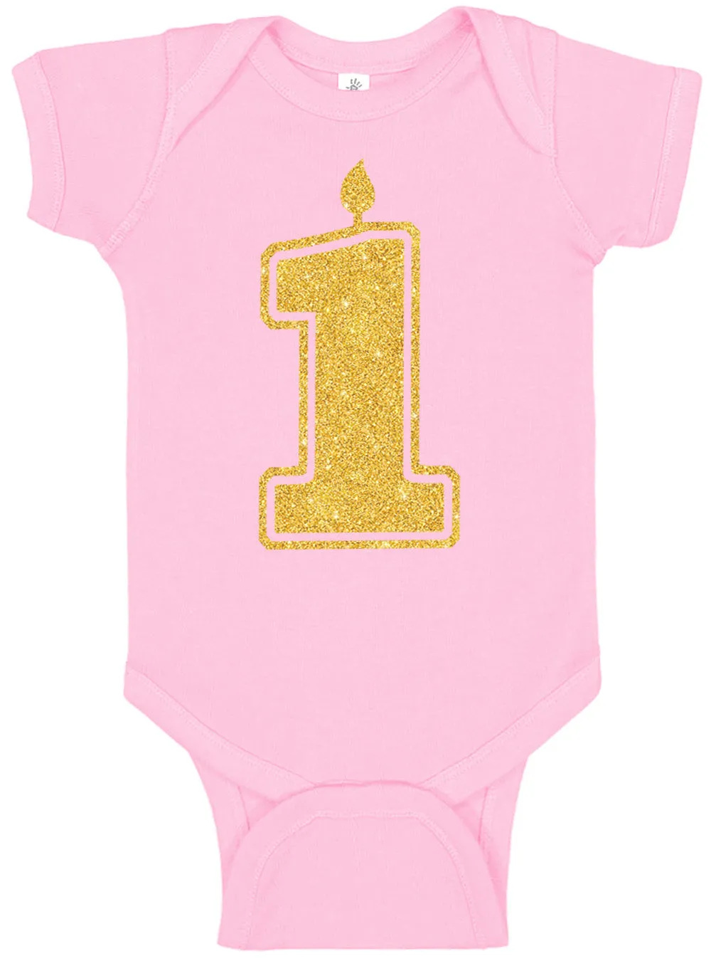 1 Gold First Birthday Bodysuit