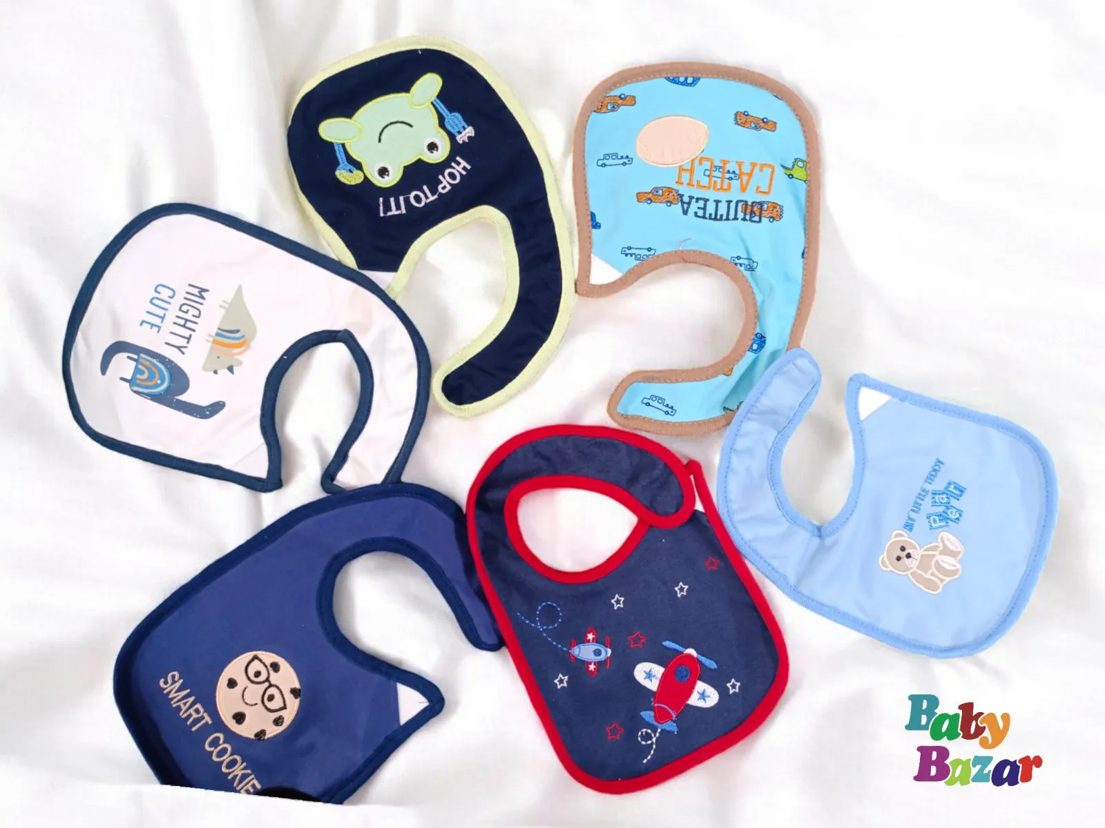 1 Pc Baby Bibs In Multi Color With Different Designs