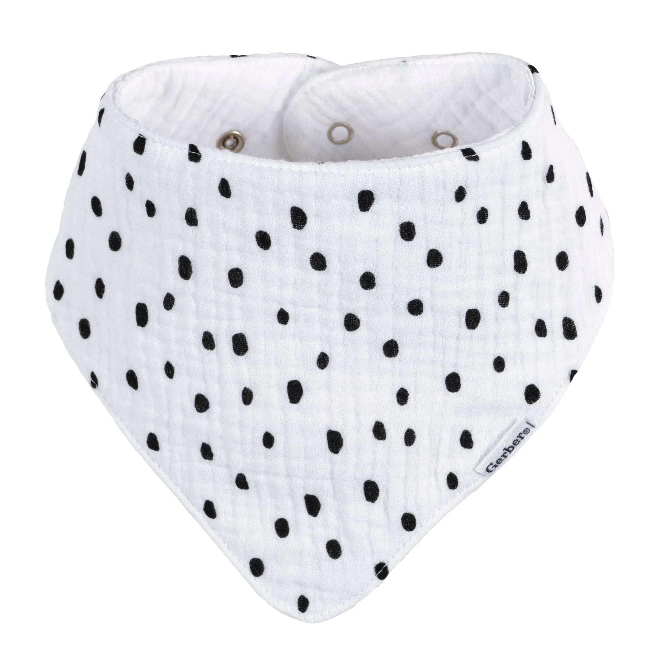 10-Pack Baby Neutral Black & White Muslin Bandana Bibs