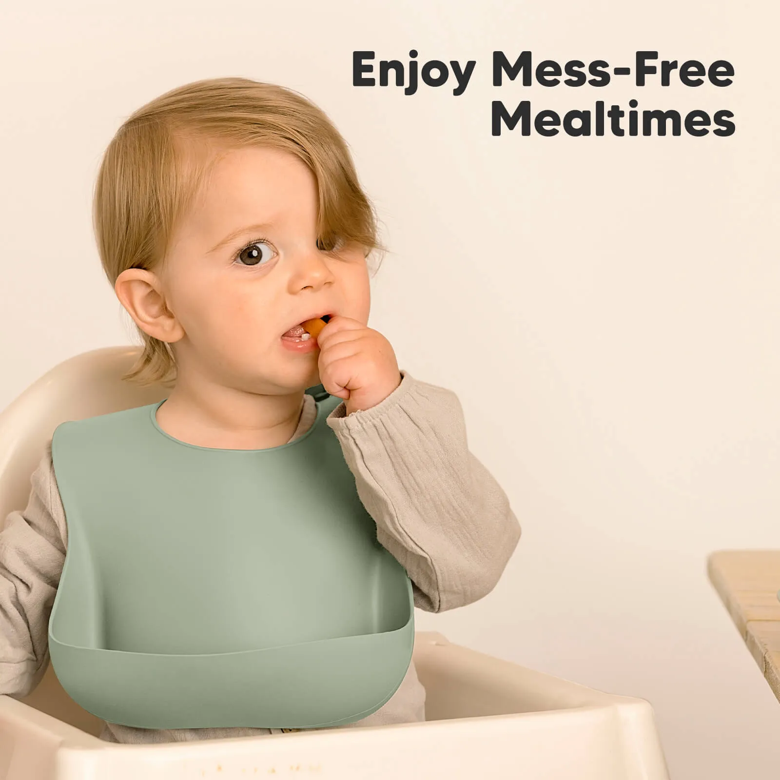 2-Pack Prep Silicone Bibs (Sage)