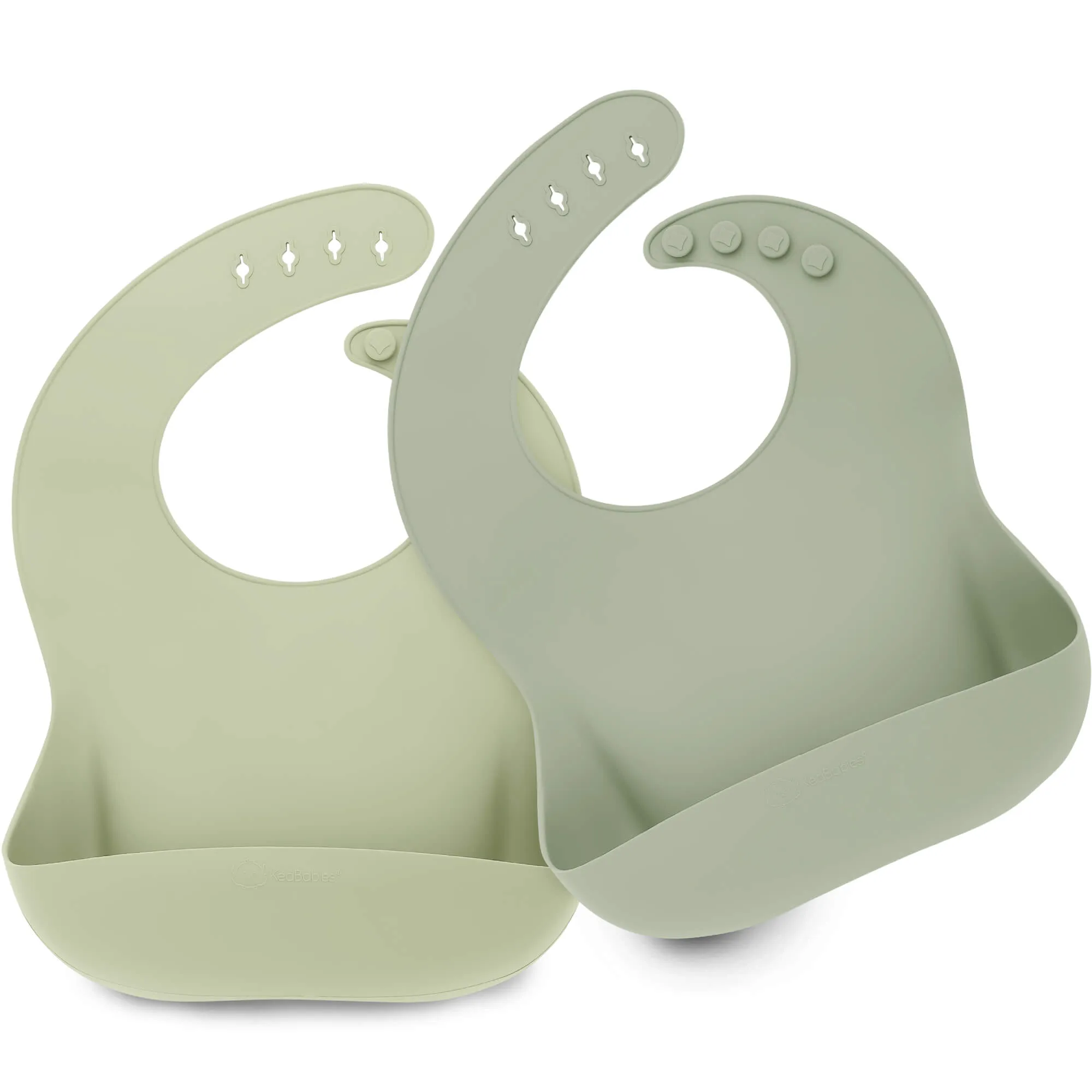 2-Pack Prep Silicone Bibs (Sage)