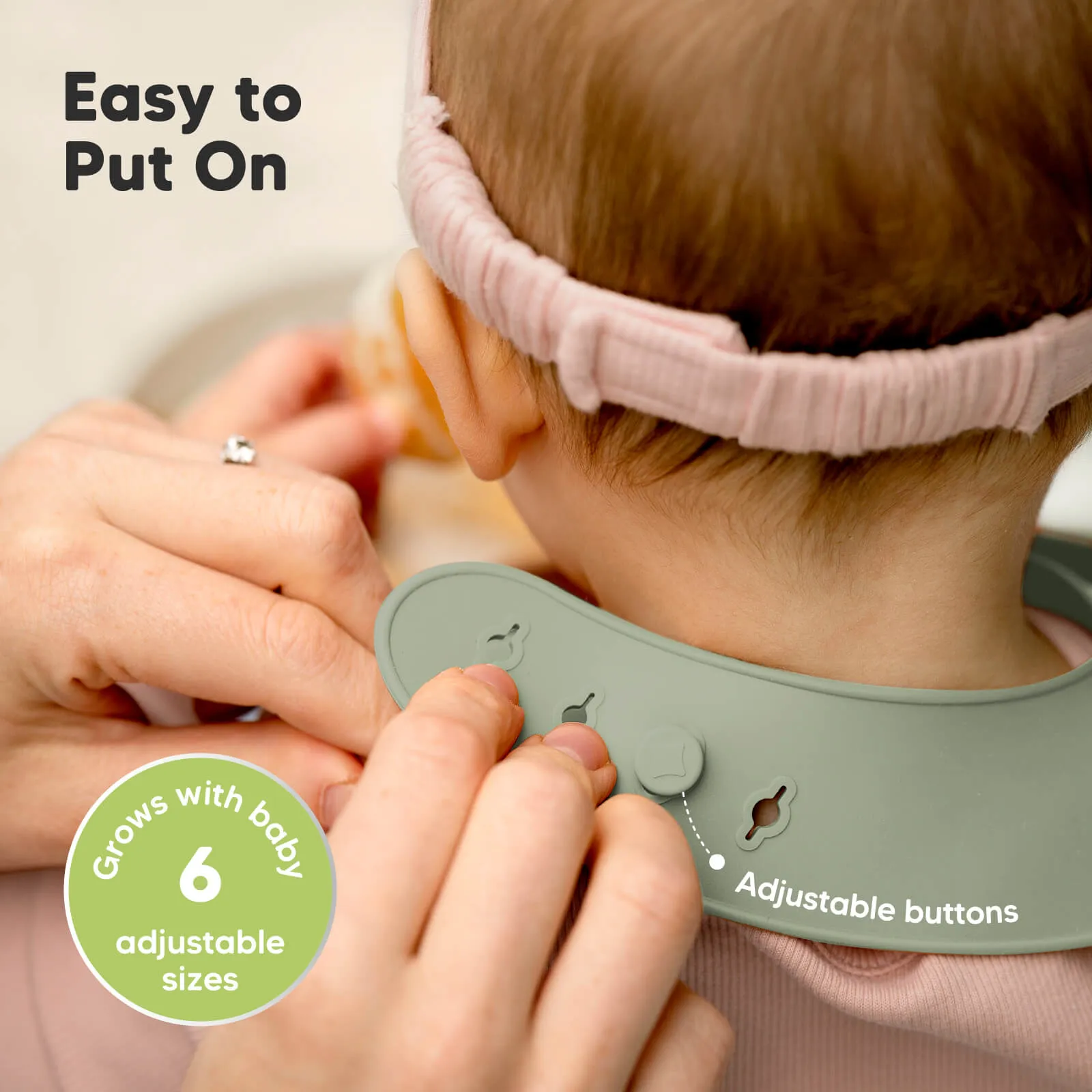 2-Pack Prep Silicone Bibs (Sage)