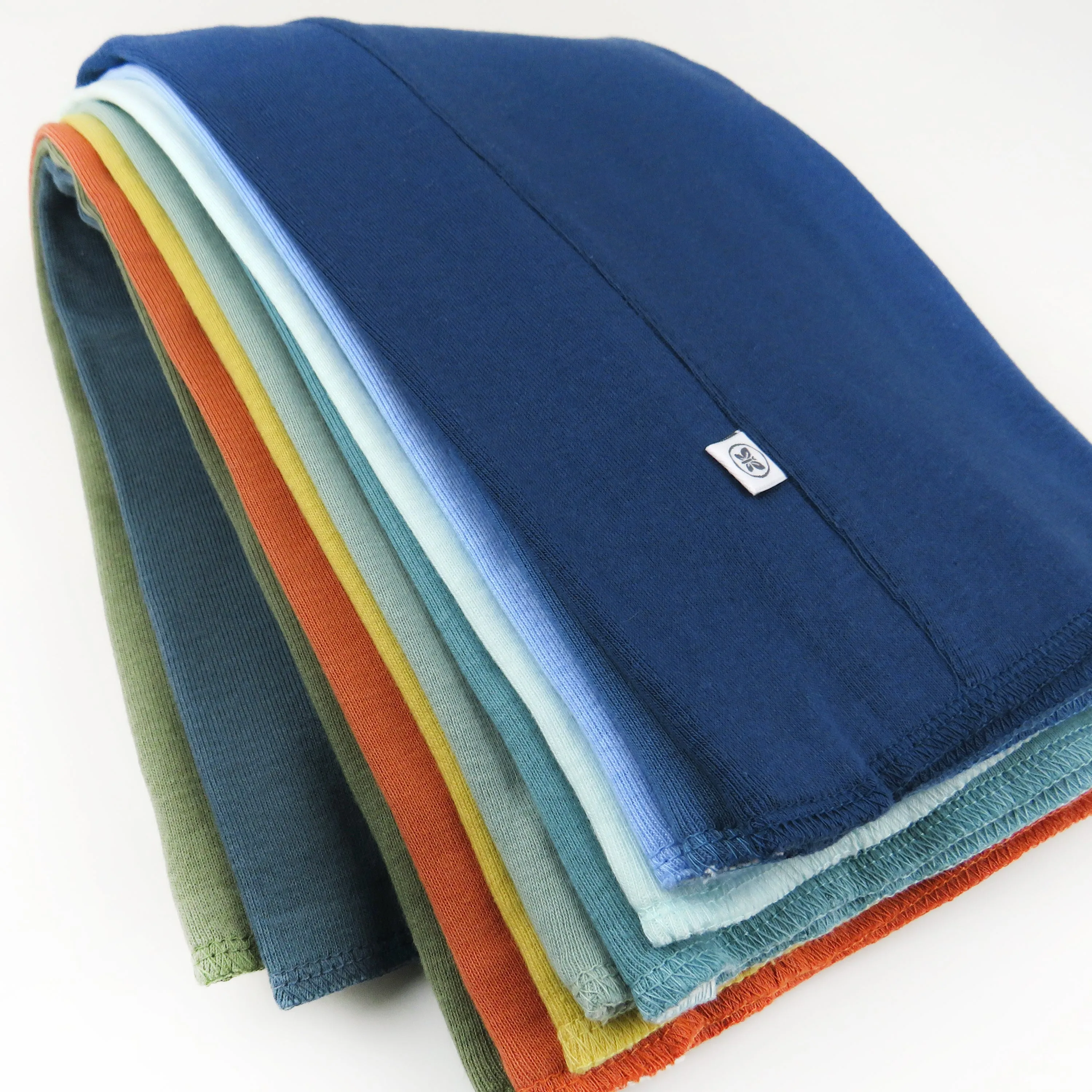 20-Pack Organic Cotton Long Sleeve Bodysuit & Knit Tri-fold Burp Cloth Bundle