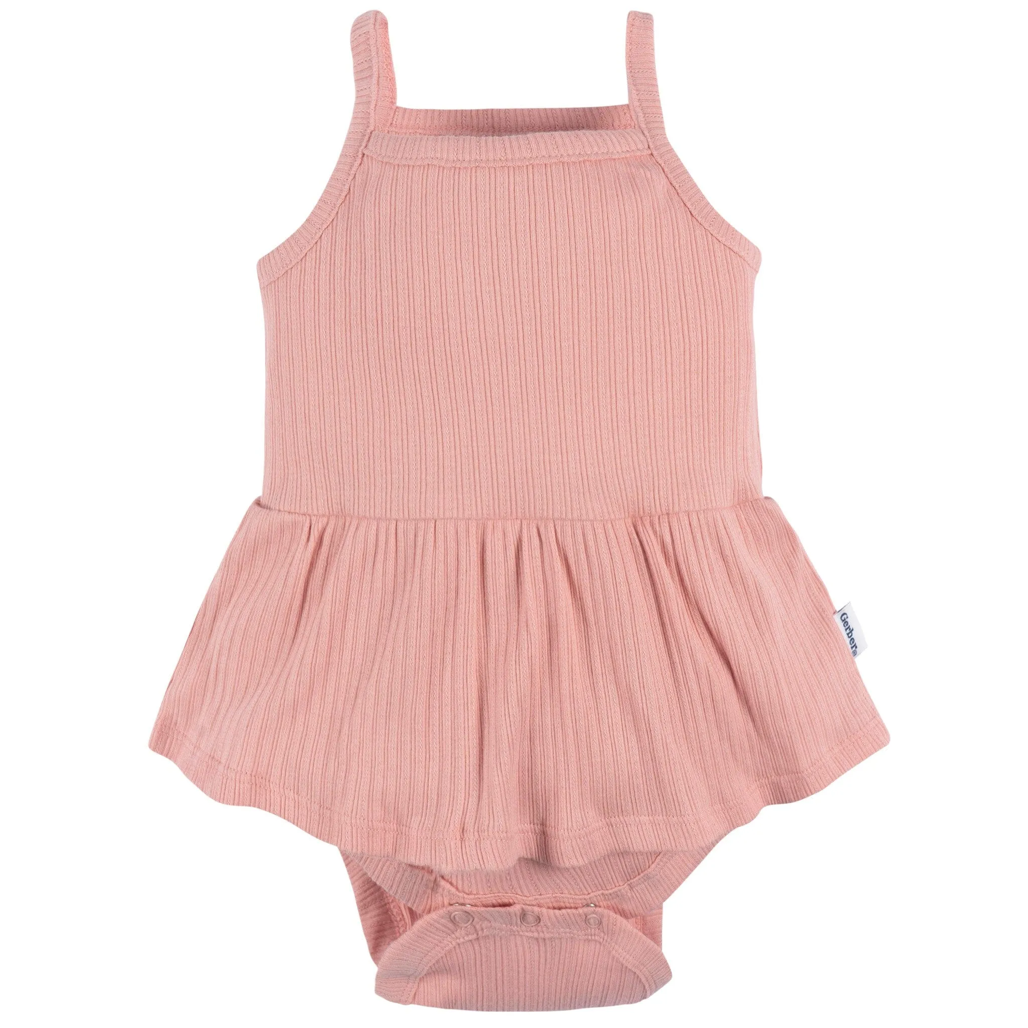 3-Pack Baby Girls Ivory, Mint, & Pink Sleeveless Skirted Onesies® Bodysuits