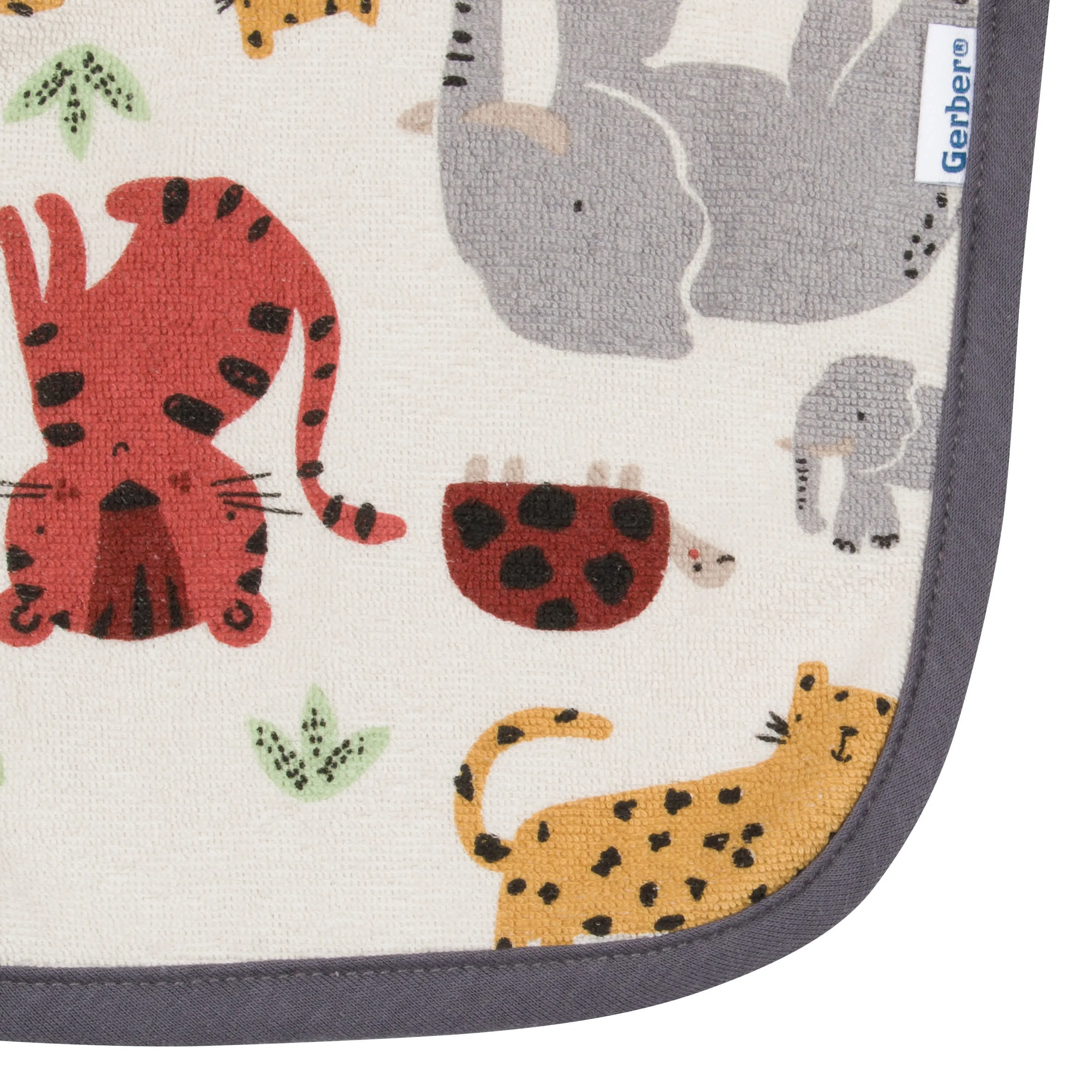 4-Pack Baby Boys Safari Dribbler Bibs