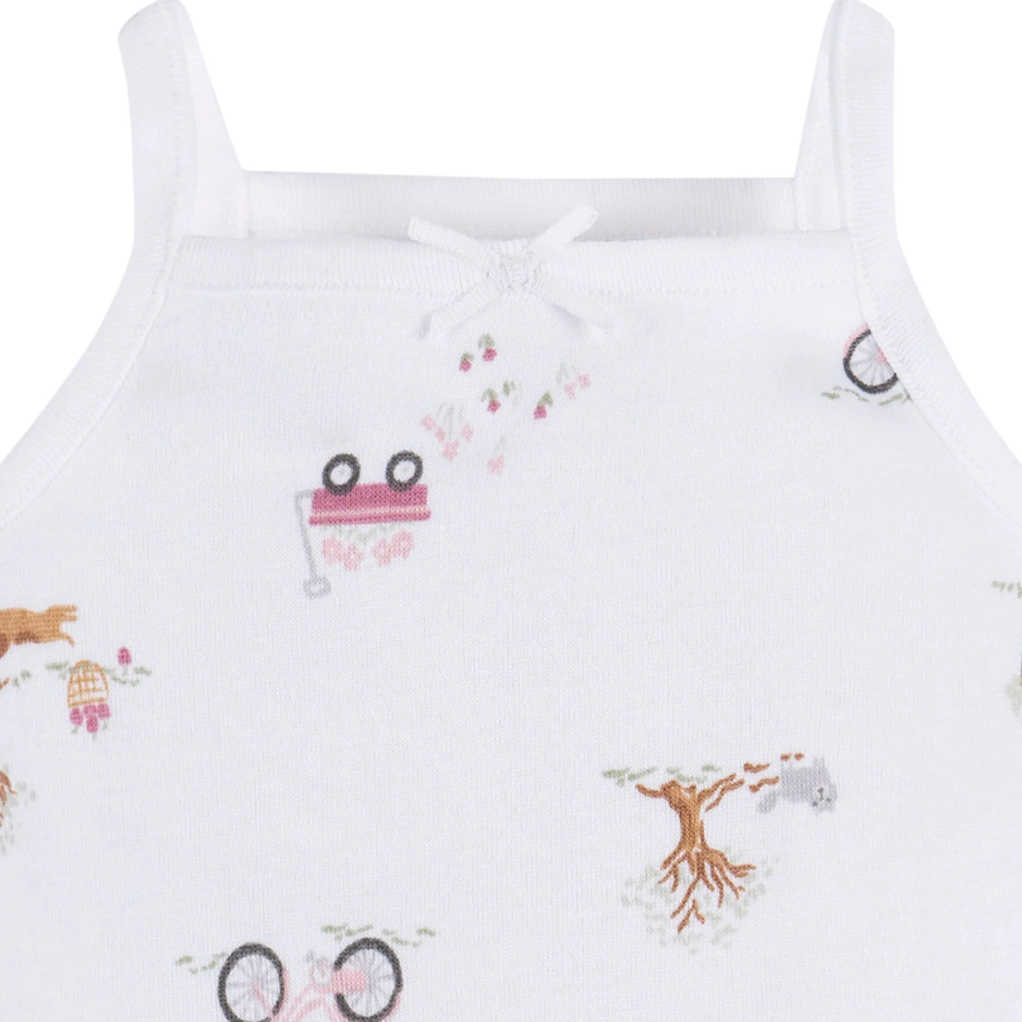 4-Pack Baby Girls Green Floral Sleeveless Onesies® Bodysuits