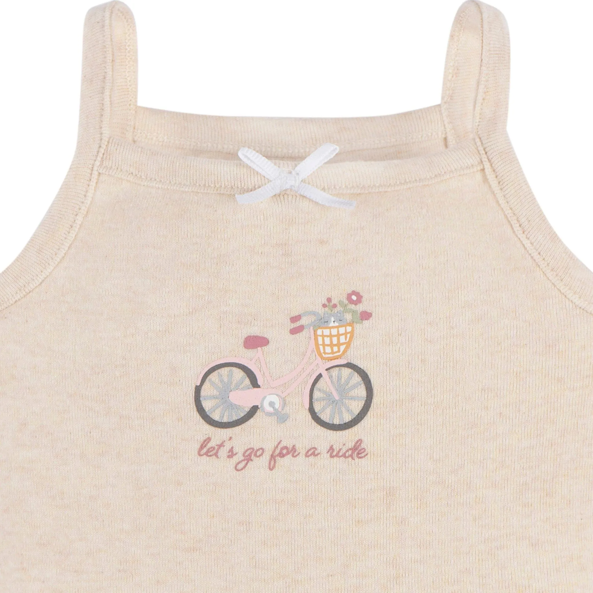 4-Pack Baby Girls Green Floral Sleeveless Onesies® Bodysuits