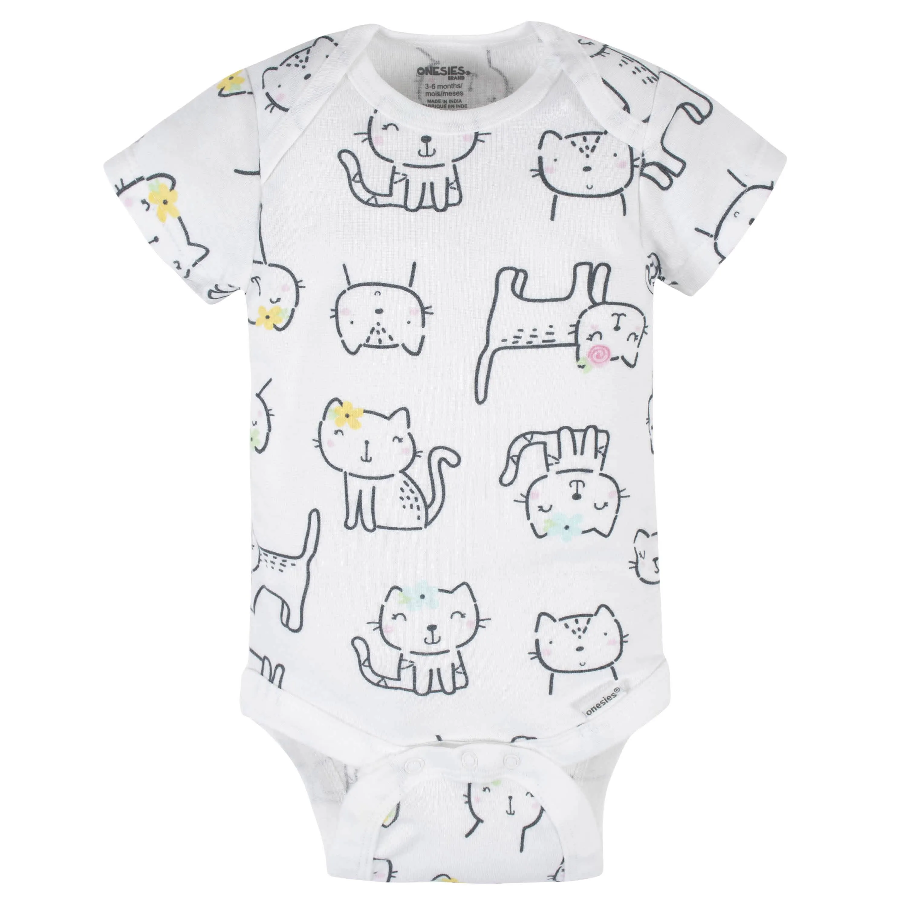 6-Piece Baby Girls Cat Onesies® Brand Bodysuit & Sleep 'N Play Set