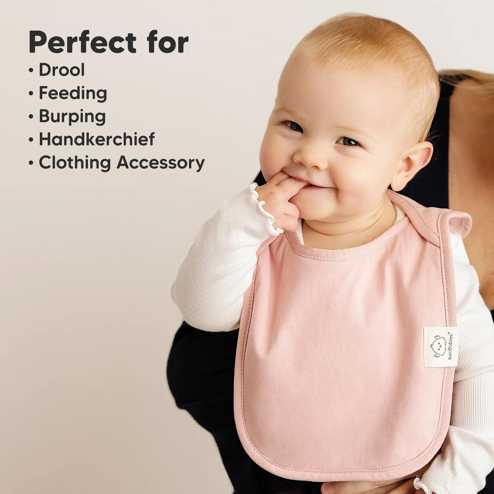 8-Pack Hallo Drool Bibs (Mauve)