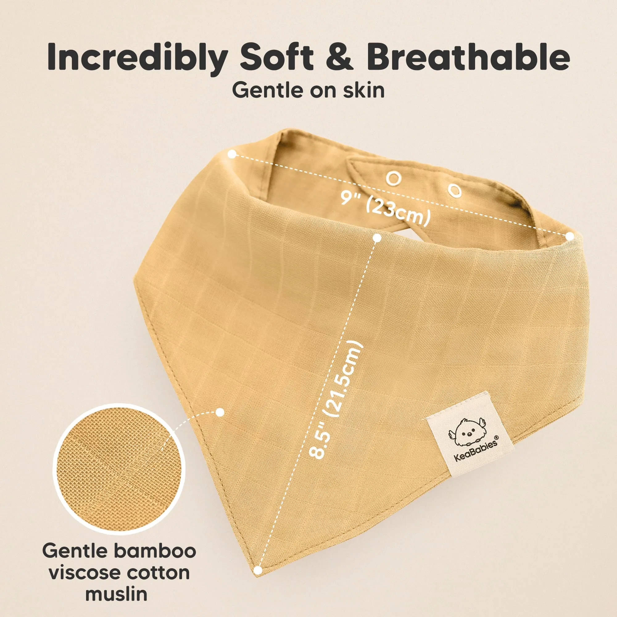 8-Pack Lumi Muslin Bandana Bibs (Sahara)