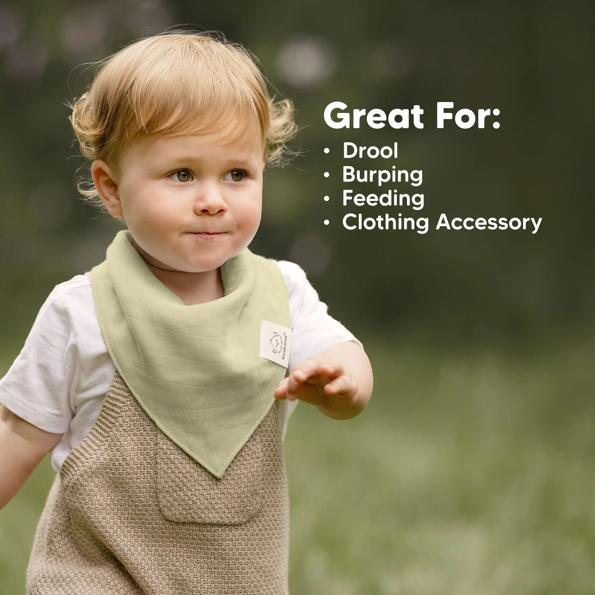 8-Pack Lumi Muslin Bandana Bibs (Sahara)