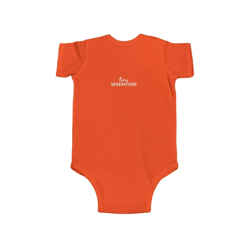 9th Generation Texan Infant Bodysuit (Putty on various colors)