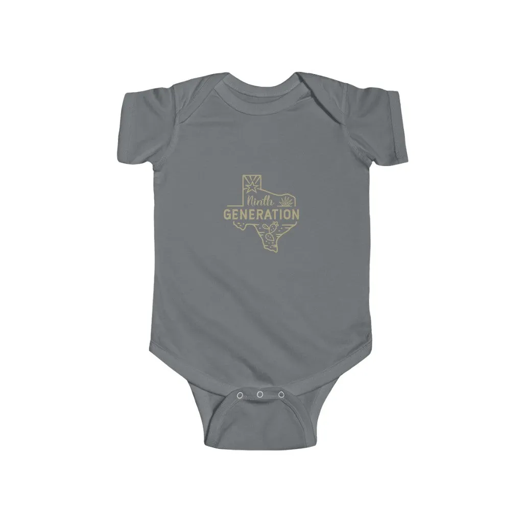 9th Generation Texan Infant Bodysuit (Putty on various colors)