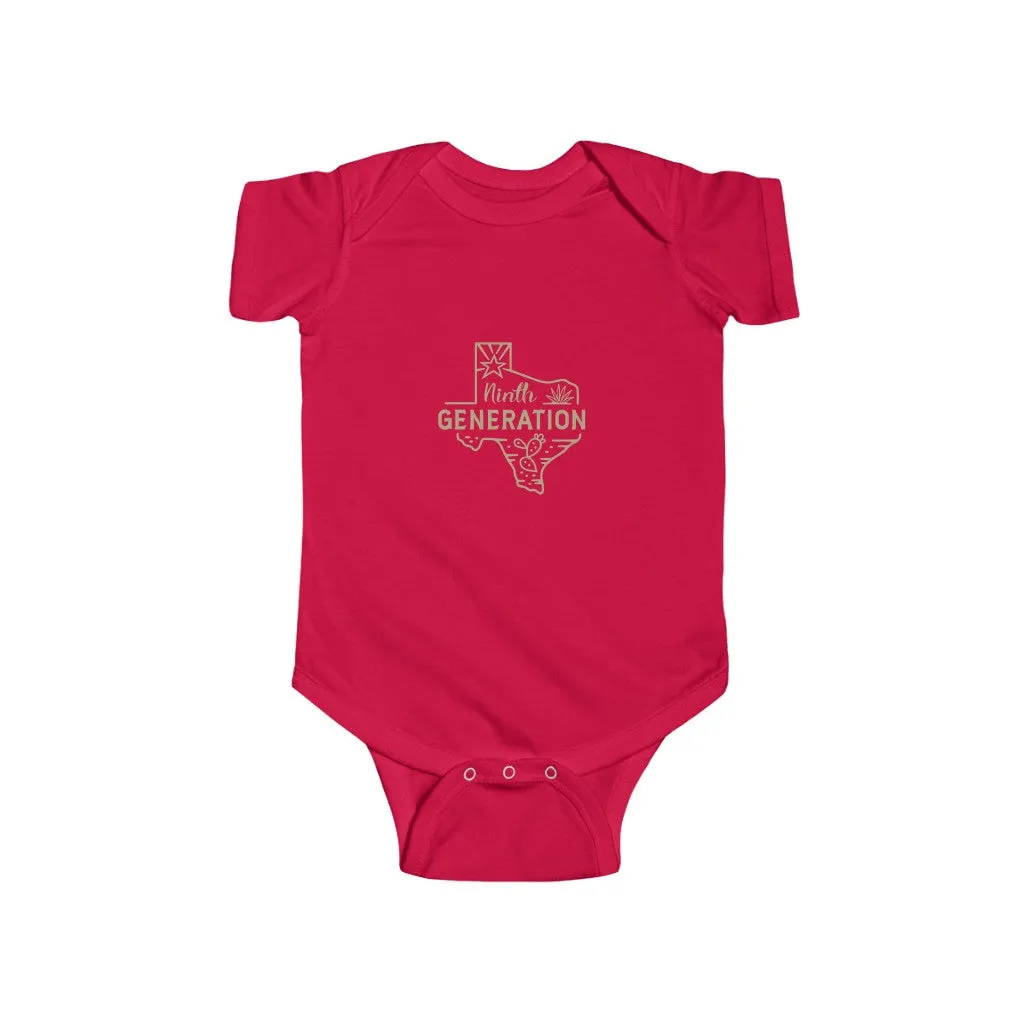 9th Generation Texan Infant Bodysuit (Putty on various colors)