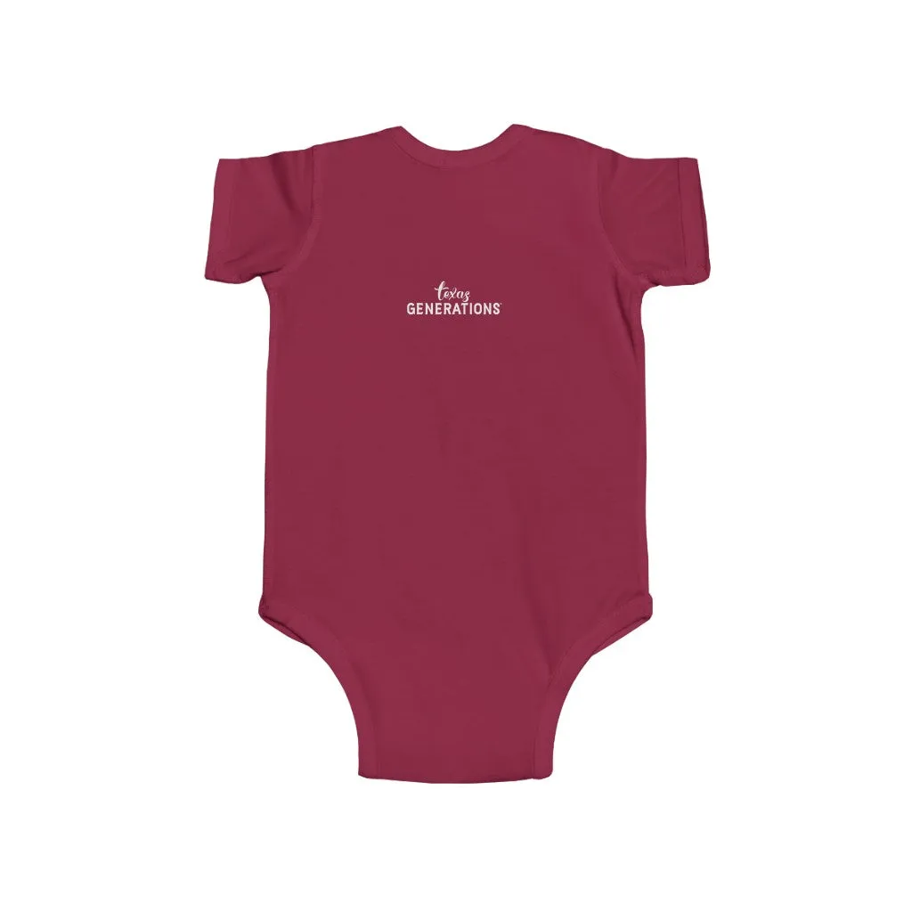 9th Generation Texan Infant Bodysuit (Putty on various colors)