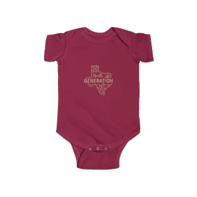 9th Generation Texan Infant Bodysuit (Putty on various colors)