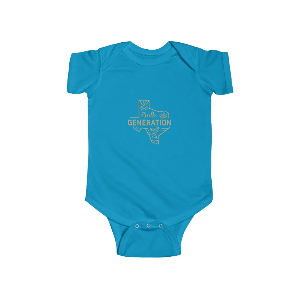 9th Generation Texan Infant Bodysuit (Putty on various colors)