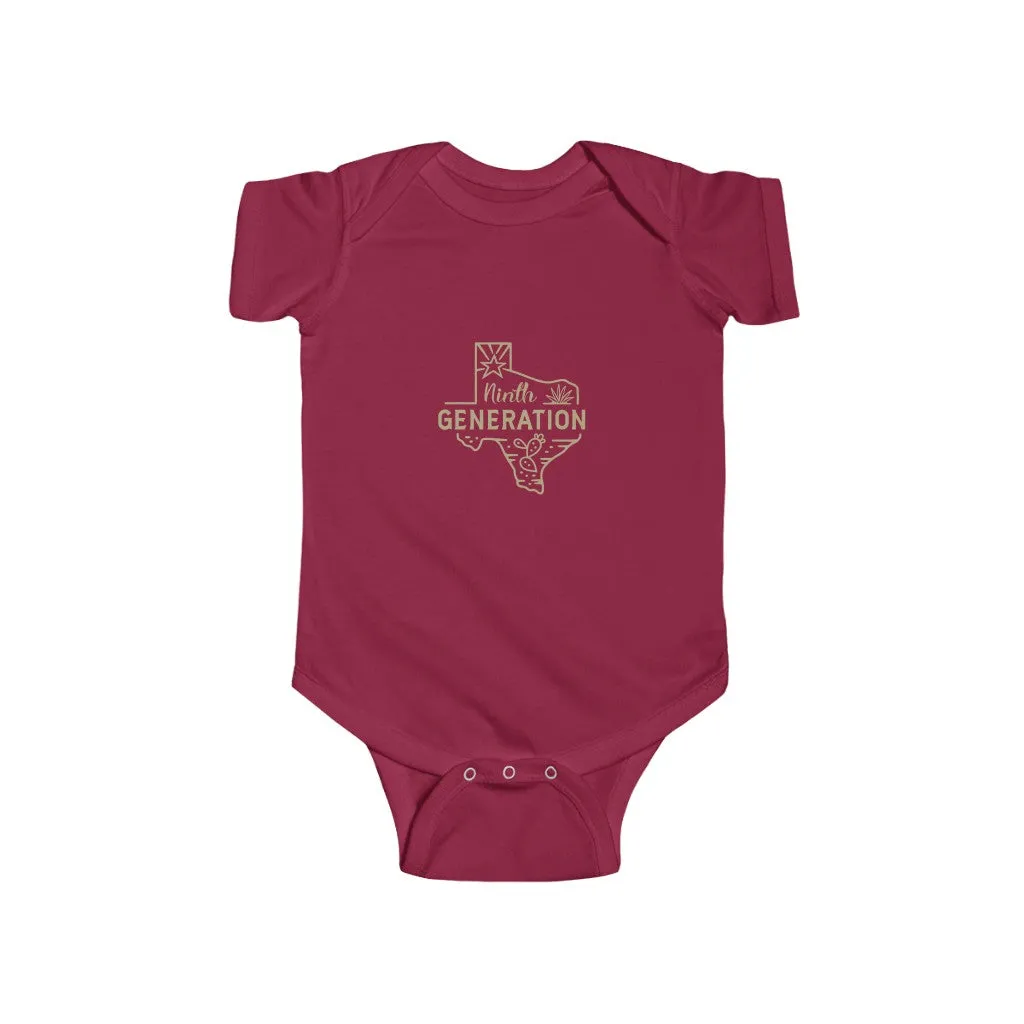 9th Generation Texan Infant Bodysuit (Putty on various colors)