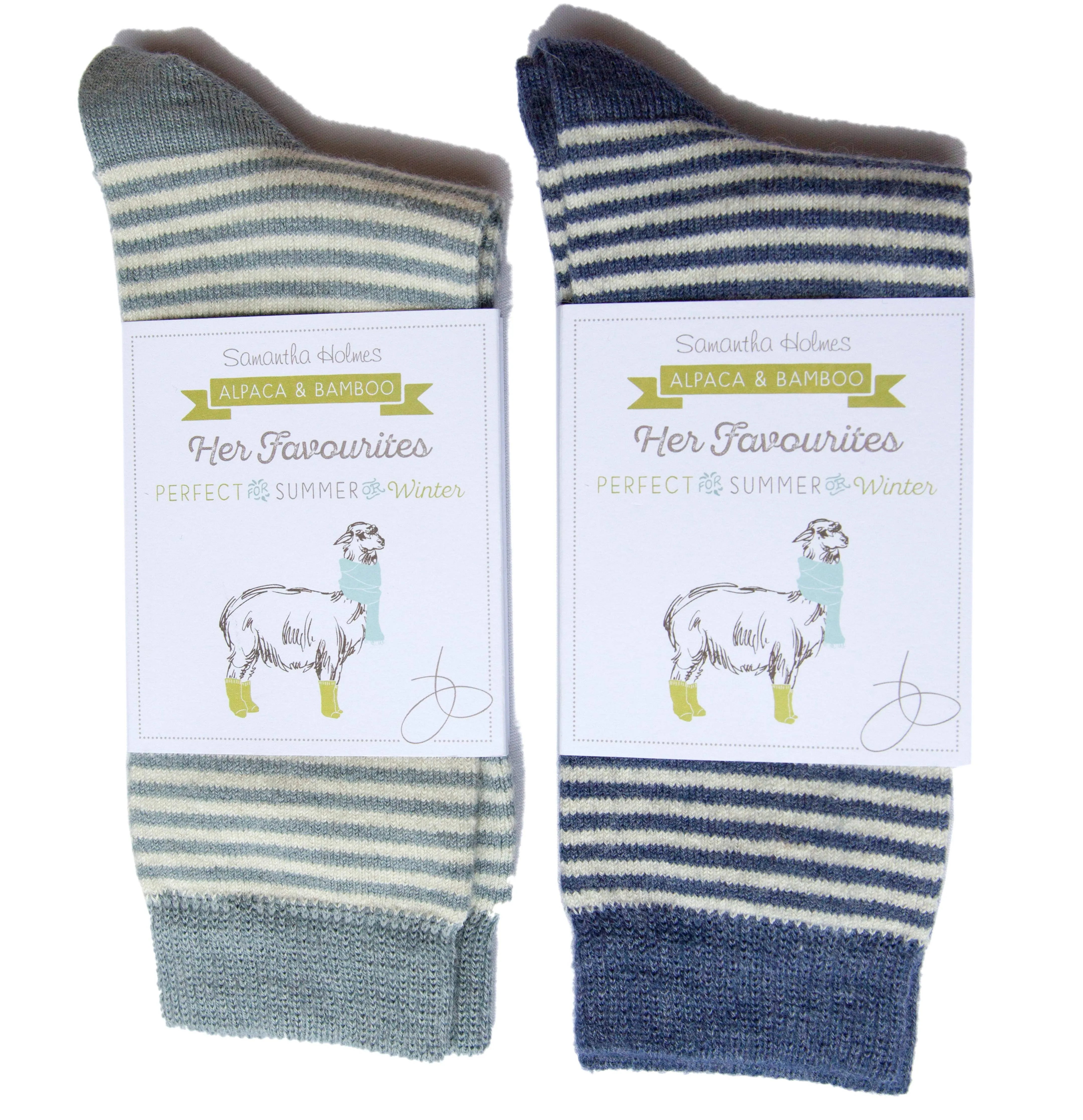 Alpaca Striped Socks