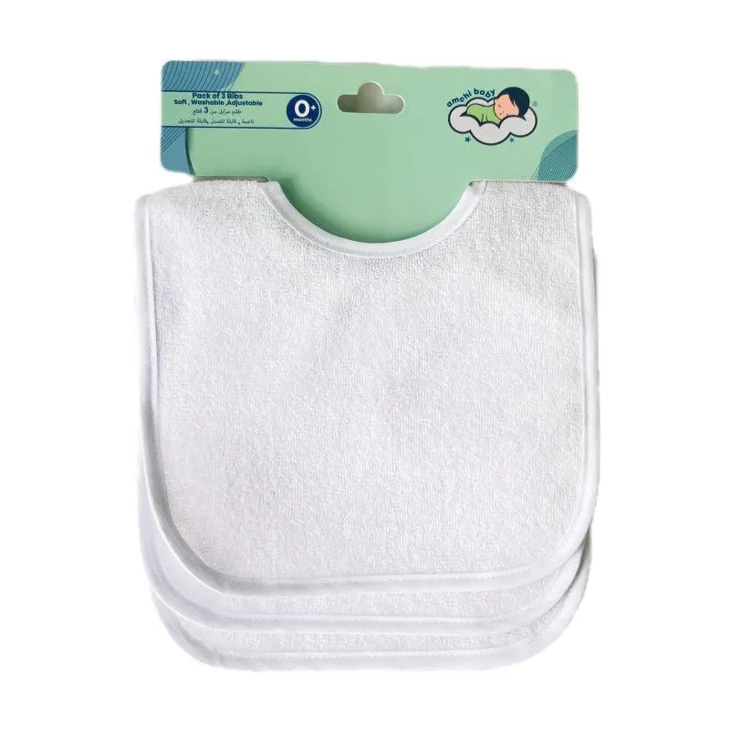 Amchi Baby Waterproof Baby Bibs - 3 Pieces - 0 To 1 Years
