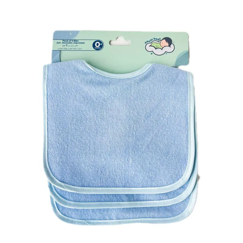 Amchi Baby Waterproof Baby Bibs - 3 Pieces - 0 To 1 Years