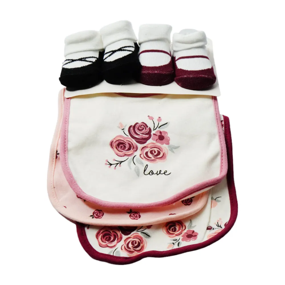 BABY BIB 3PC PACK WITH 2 PAIR BOOTIES MDW-23 CHI 17605