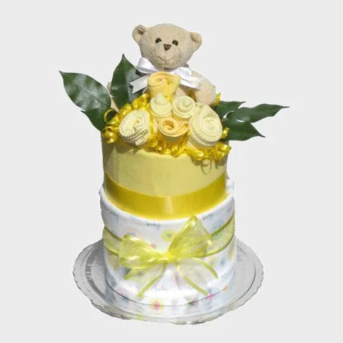 Baby Boy Snuggles Nappy Cake
