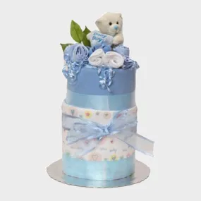 Baby Boy Snuggles Nappy Cake
