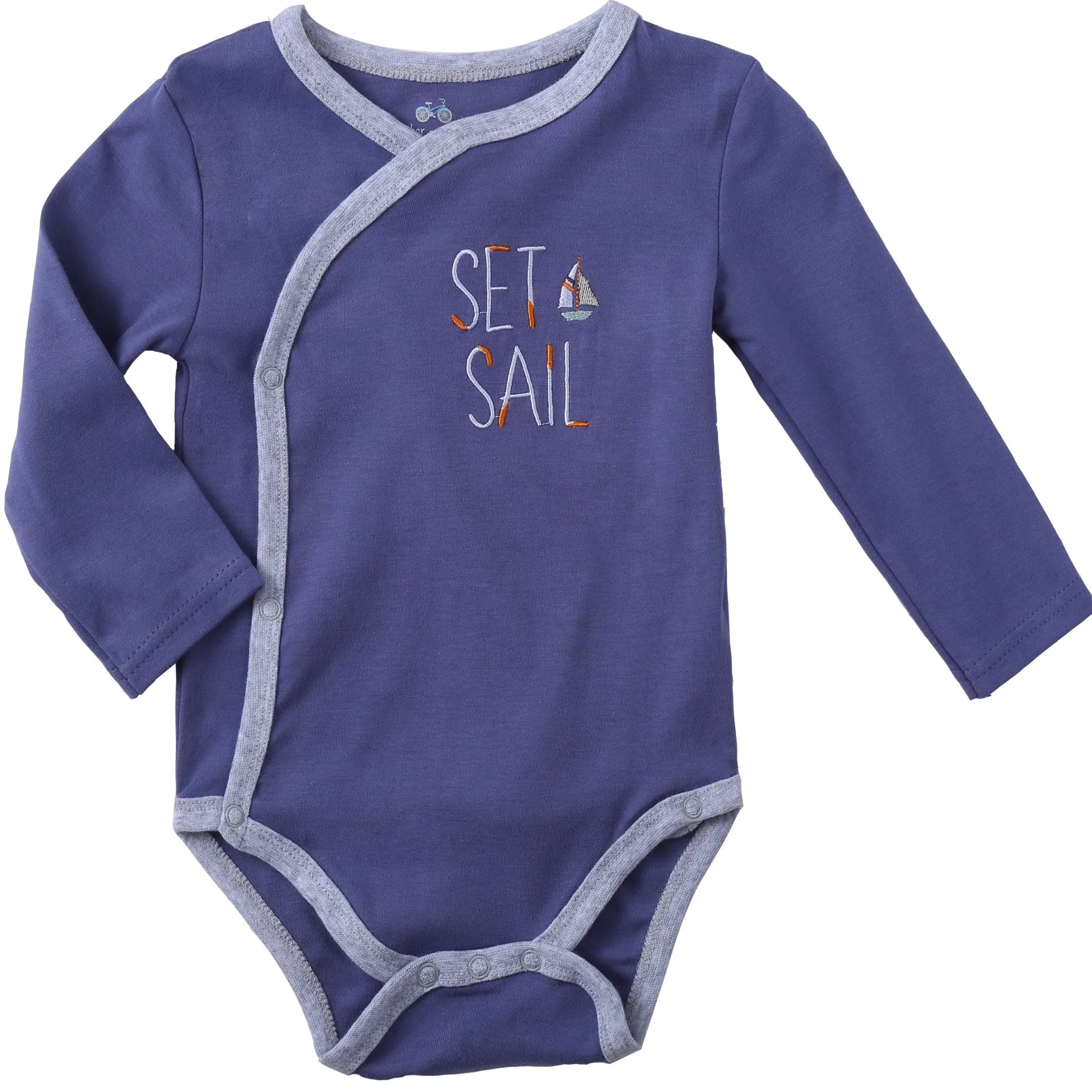 Baby Boy's 2-Pack Long-Sleeve Kimono Bodysuit Set