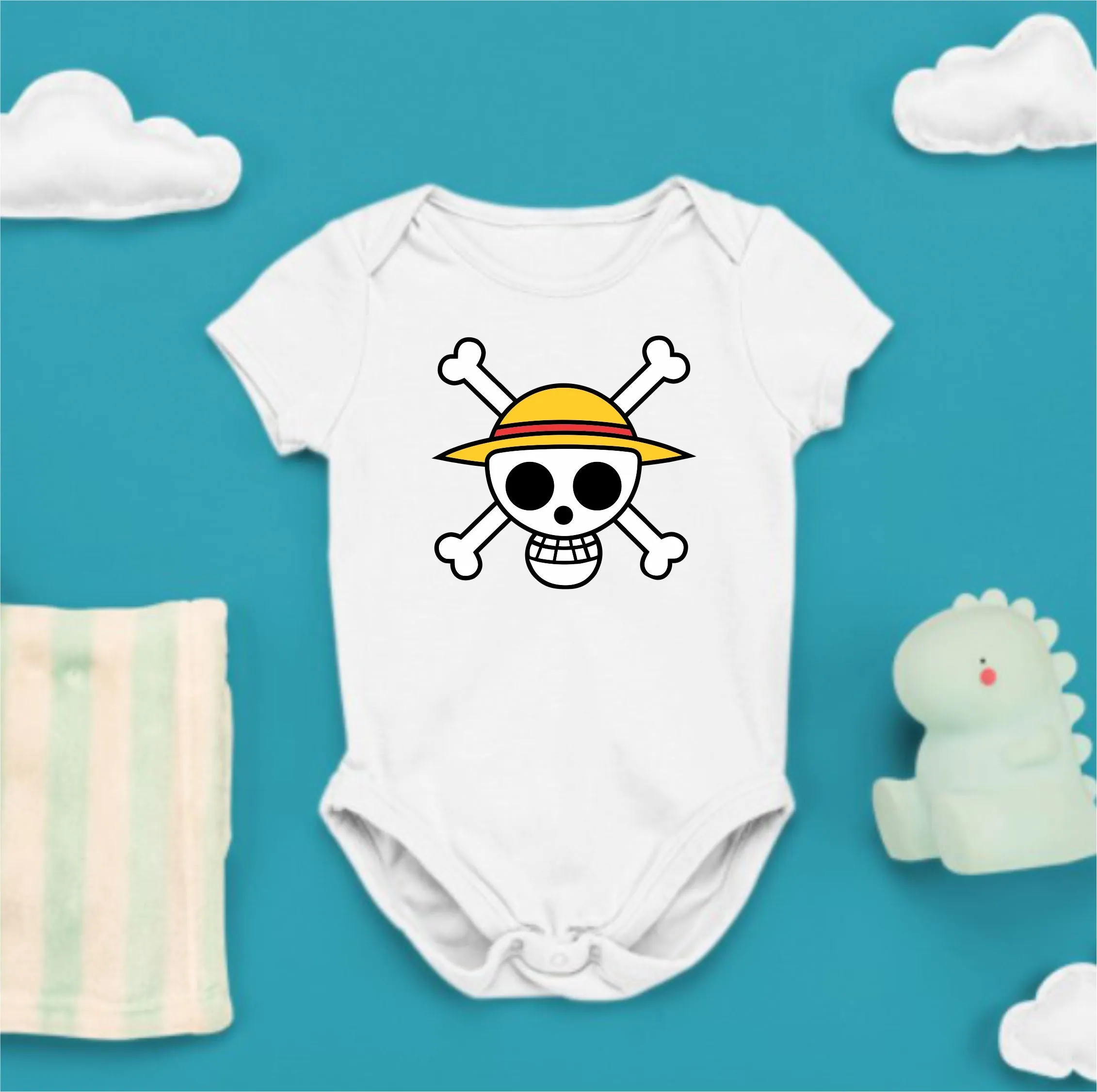 Baby Character Onesies - Jolly Roger One Piece Luffy