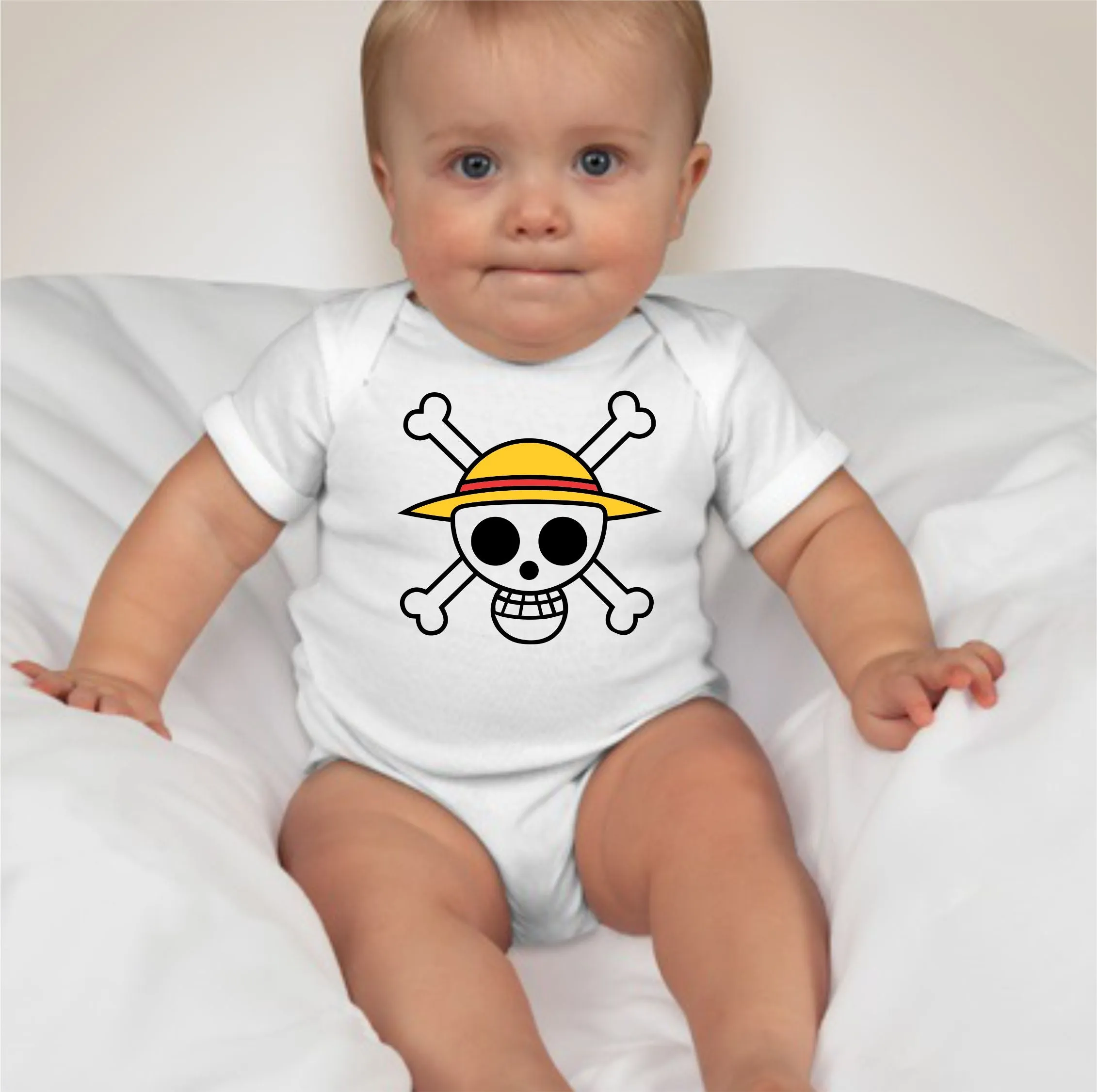 Baby Character Onesies - Jolly Roger One Piece Luffy