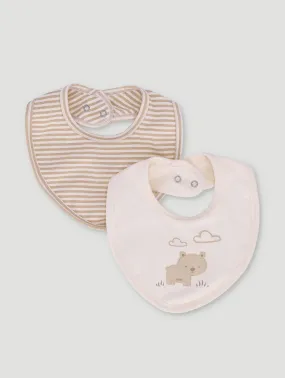 Baby Cloudy Bear 2 Pack Bib Little Keedo