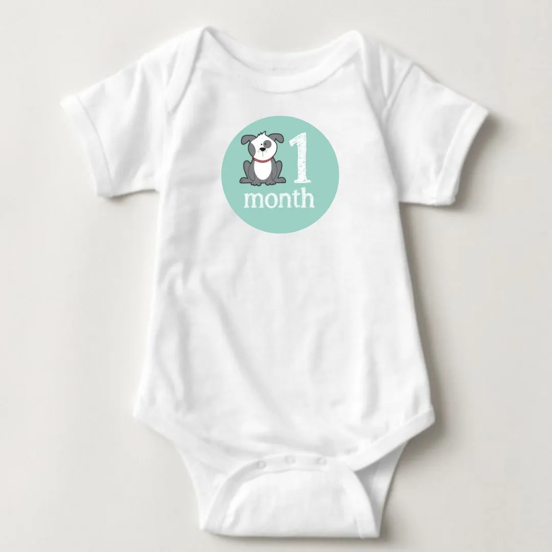Baby Custom Monthly Onesies - Dogs