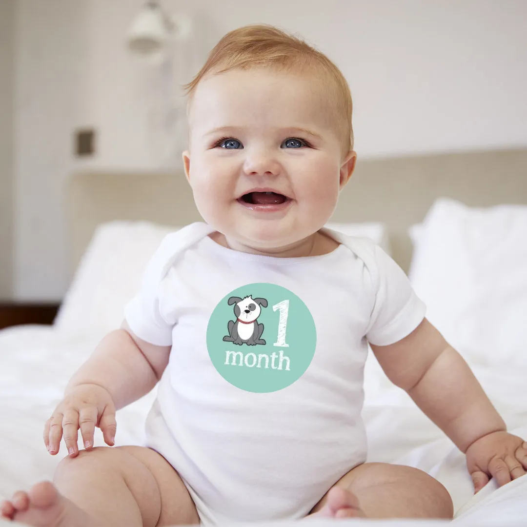 Baby Custom Monthly Onesies - Dogs