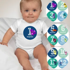 Baby Custom Monthly Onesies - Stitch
