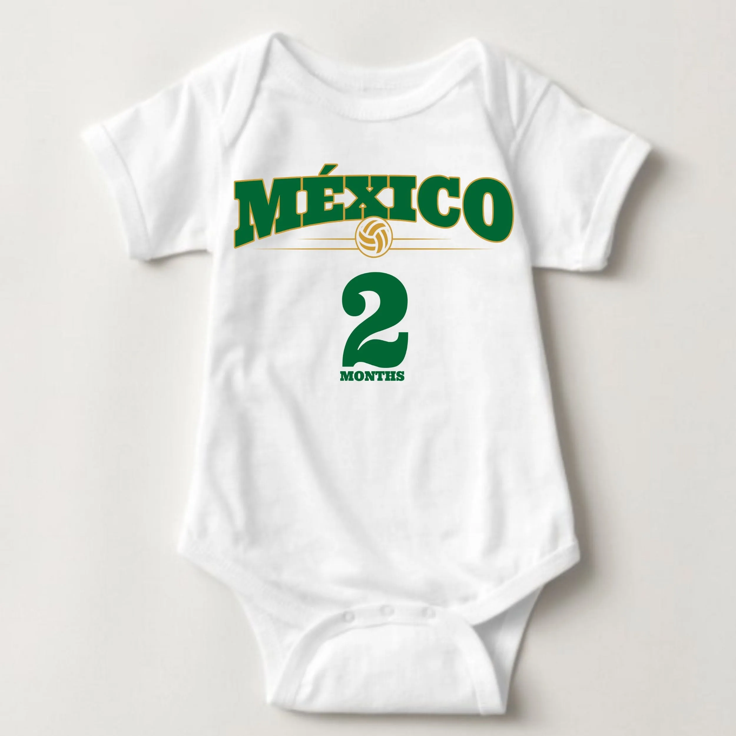 Baby FIFA Soccer Football Jersey Onesies - Mexico