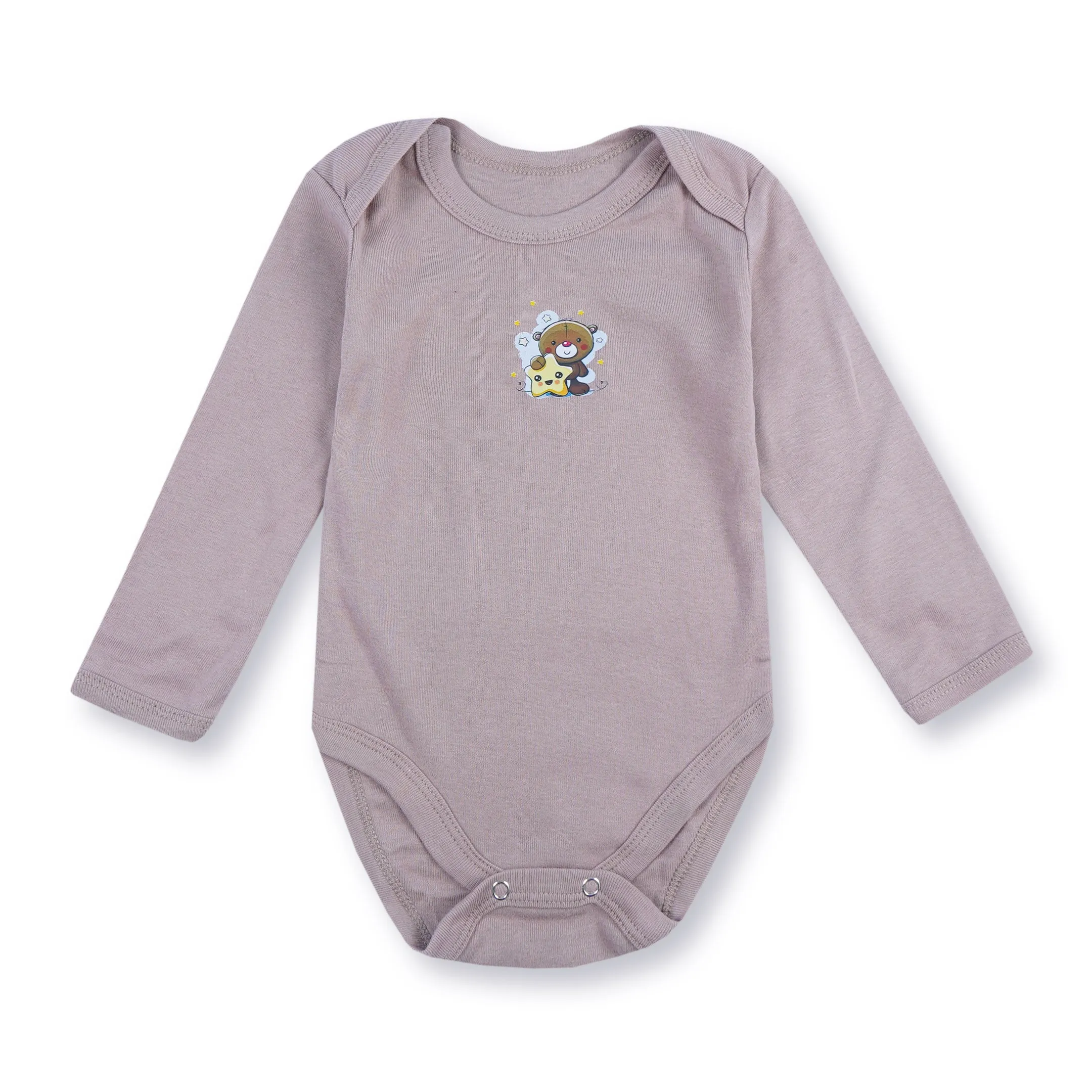 Baby Full Sleeves Bodysuit Pack Of 5 Brown - Sunshine