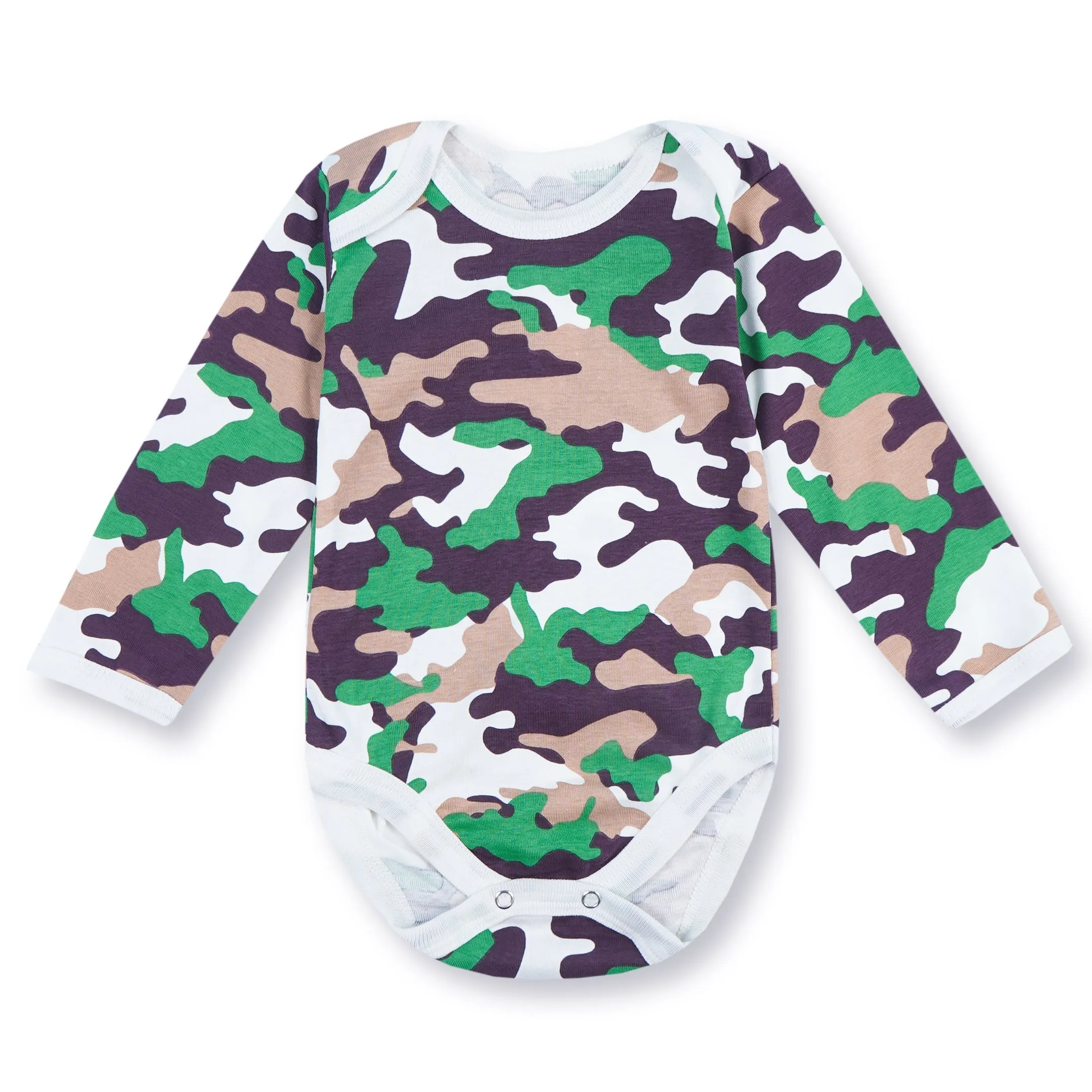 Baby Full Sleeves Bodysuit Pack Of 5 Brown - Sunshine