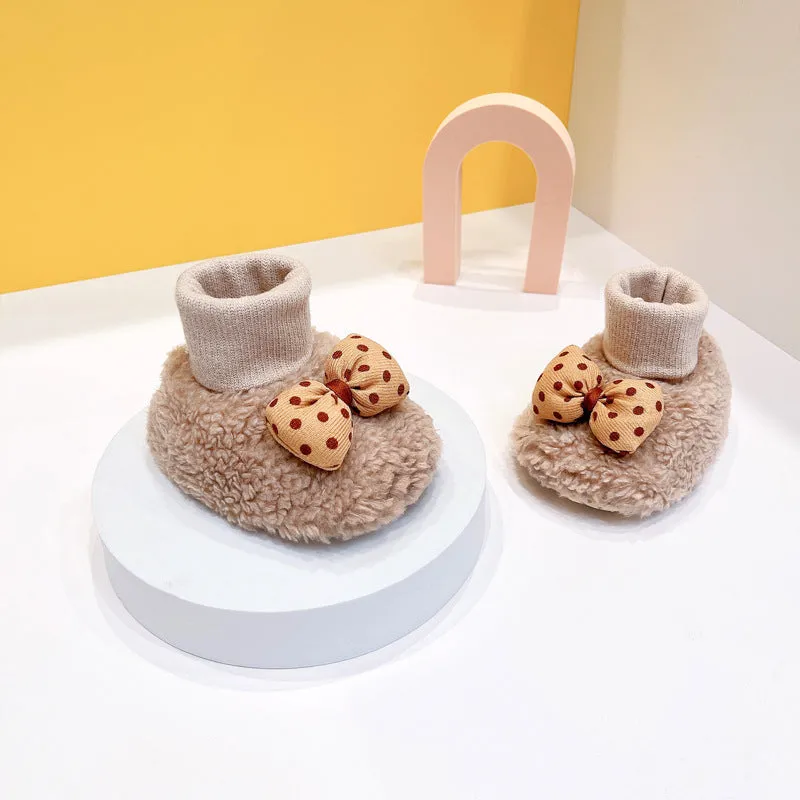 Baby Princess Plush Sock Shoes - Bowknot