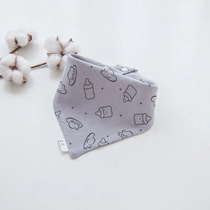 Baby Soft Cotton Cartoon Feeding Burp Saliva Towel  Bibs Cloths