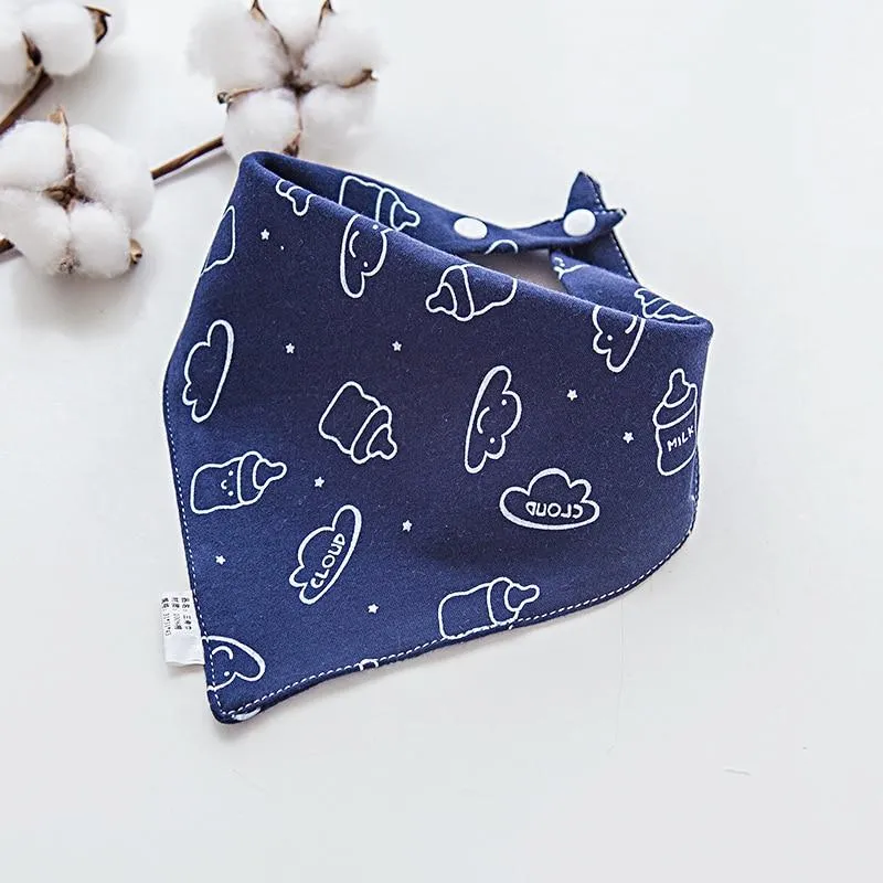 Baby Soft Cotton Cartoon Feeding Burp Saliva Towel  Bibs Cloths