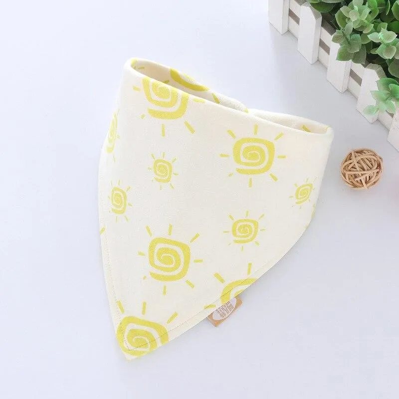 Baby Soft Cotton Cartoon Feeding Burp Saliva Towel  Bibs Cloths