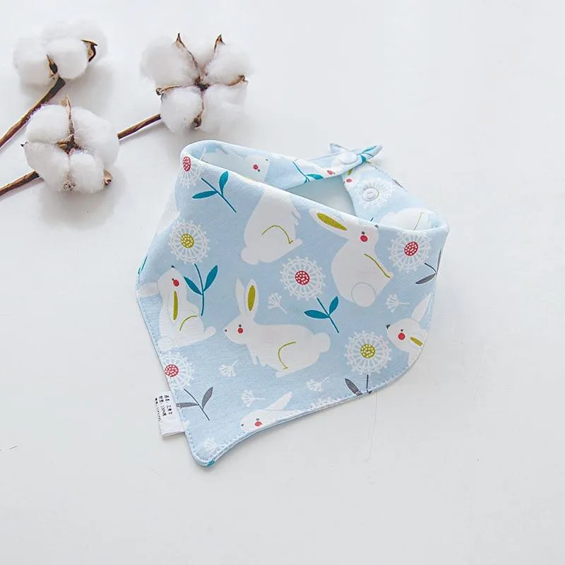 Baby Soft Cotton Cartoon Feeding Burp Saliva Towel  Bibs Cloths
