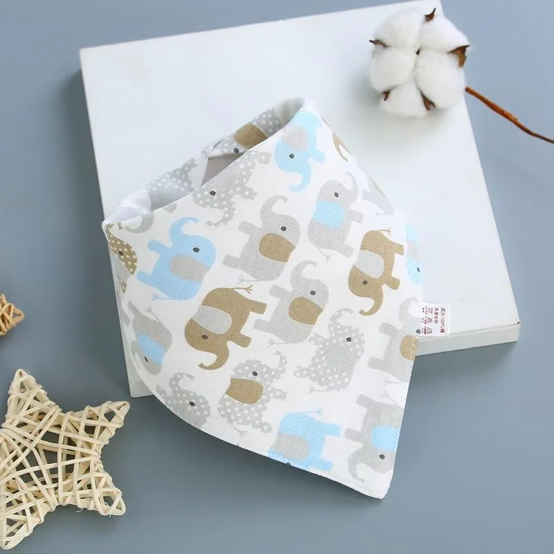 Baby Soft Cotton Cartoon Feeding Burp Saliva Towel  Bibs Cloths