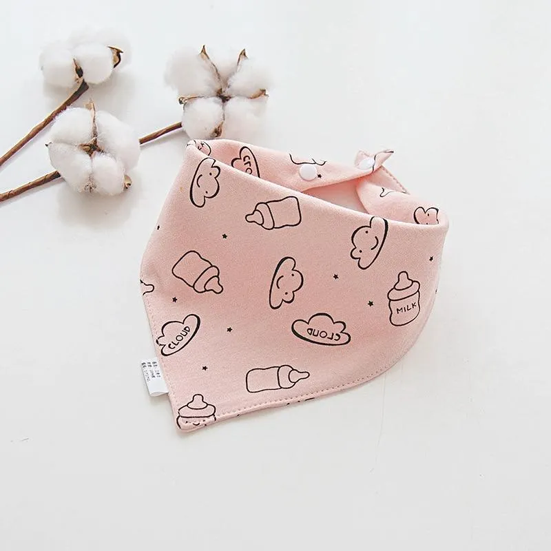 Baby Soft Cotton Cartoon Feeding Burp Saliva Towel  Bibs Cloths