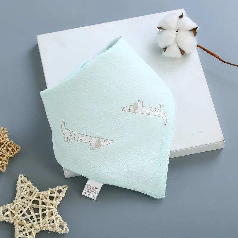 Baby Soft Cotton Cartoon Feeding Burp Saliva Towel  Bibs Cloths