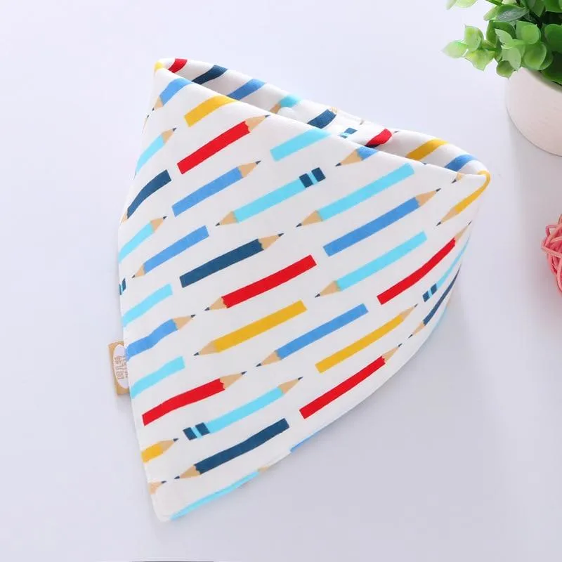 Baby Soft Cotton Cartoon Feeding Burp Saliva Towel  Bibs Cloths