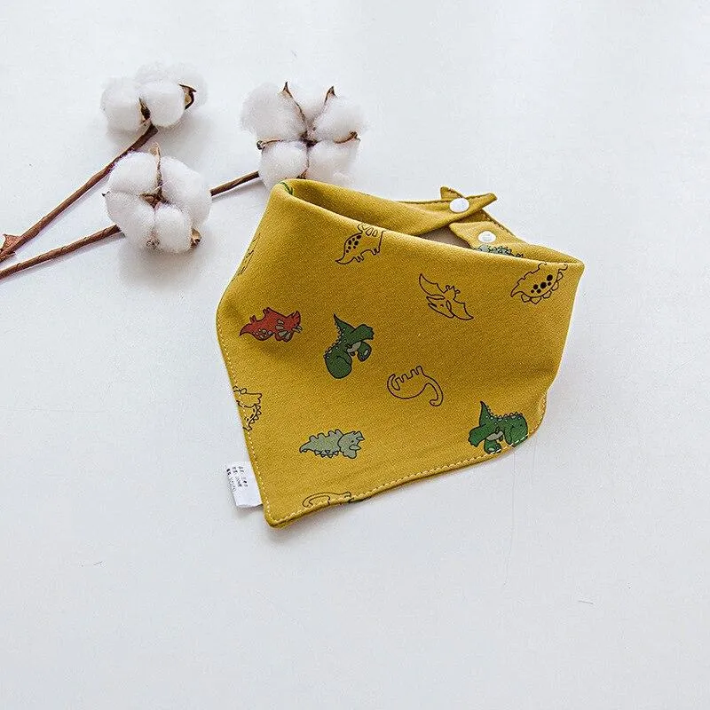 Baby Soft Cotton Cartoon Feeding Burp Saliva Towel  Bibs Cloths